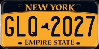NY license plate GLQ2027