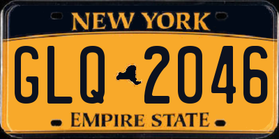 NY license plate GLQ2046