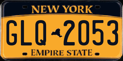 NY license plate GLQ2053