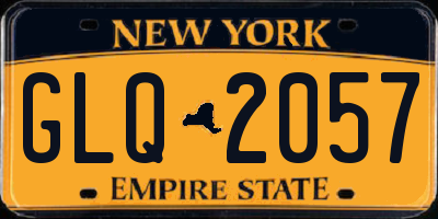NY license plate GLQ2057