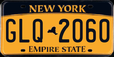 NY license plate GLQ2060