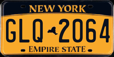 NY license plate GLQ2064