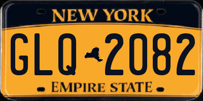 NY license plate GLQ2082