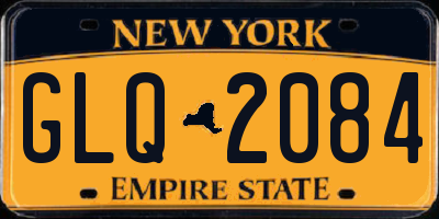 NY license plate GLQ2084