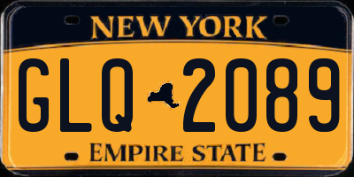 NY license plate GLQ2089