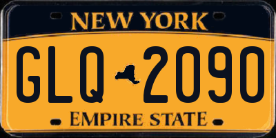 NY license plate GLQ2090