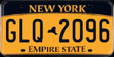 NY license plate GLQ2096