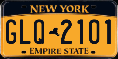 NY license plate GLQ2101