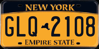 NY license plate GLQ2108