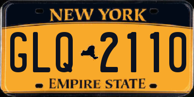 NY license plate GLQ2110