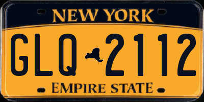 NY license plate GLQ2112