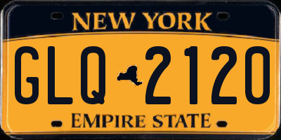 NY license plate GLQ2120