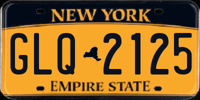 NY license plate GLQ2125