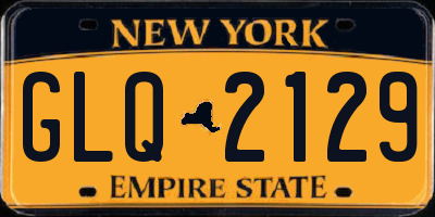 NY license plate GLQ2129