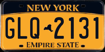 NY license plate GLQ2131