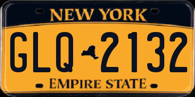 NY license plate GLQ2132