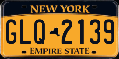 NY license plate GLQ2139