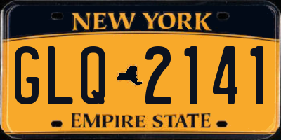 NY license plate GLQ2141