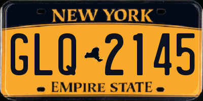 NY license plate GLQ2145