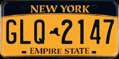 NY license plate GLQ2147