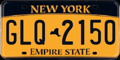 NY license plate GLQ2150