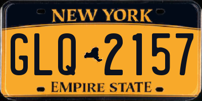 NY license plate GLQ2157