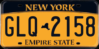 NY license plate GLQ2158