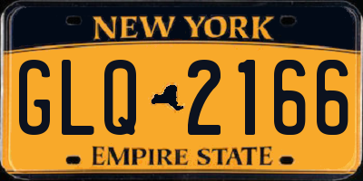 NY license plate GLQ2166