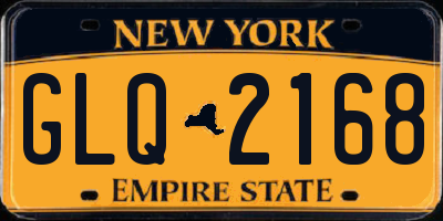 NY license plate GLQ2168