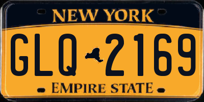 NY license plate GLQ2169