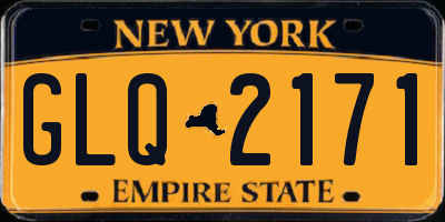NY license plate GLQ2171