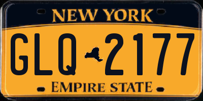 NY license plate GLQ2177