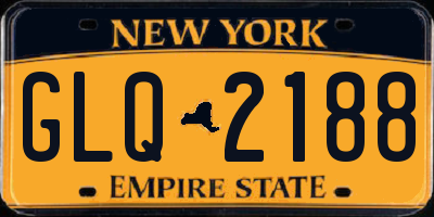 NY license plate GLQ2188