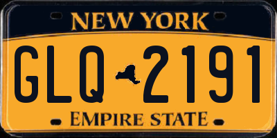 NY license plate GLQ2191