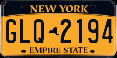 NY license plate GLQ2194