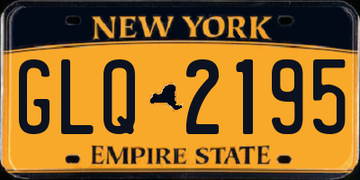 NY license plate GLQ2195