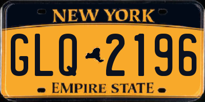 NY license plate GLQ2196