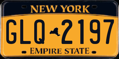 NY license plate GLQ2197