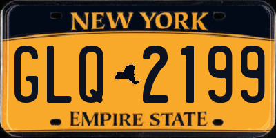 NY license plate GLQ2199