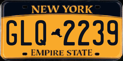NY license plate GLQ2239