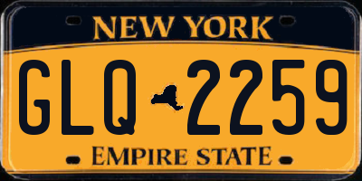 NY license plate GLQ2259