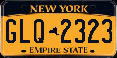 NY license plate GLQ2323