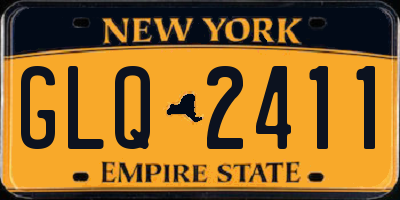 NY license plate GLQ2411
