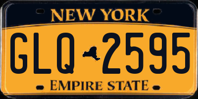 NY license plate GLQ2595