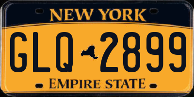 NY license plate GLQ2899
