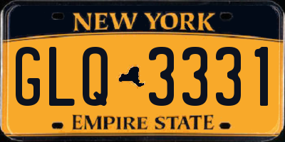 NY license plate GLQ3331