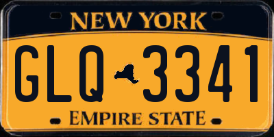 NY license plate GLQ3341