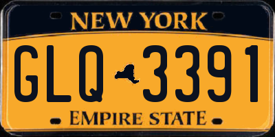 NY license plate GLQ3391