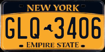 NY license plate GLQ3406