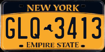 NY license plate GLQ3413